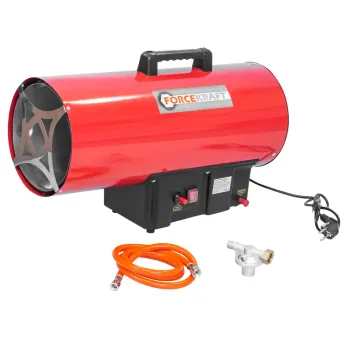 Пушка тепловая газовая(50кВт,220V,1.5 bar,расход-3.63 кг/час,пр.-ть-872м3/час,площадь обогрева-290м2,пропан/газ,защита от утечки и перегрева)