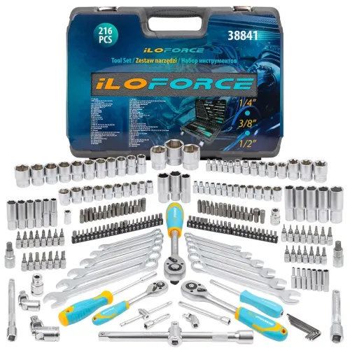Набор инструментов 216пр. 1/4''3/8''1/2''(6гр, 12гр)
