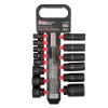 Набор головок ударных комбинированный 14пр.,1/2''(короткие:10,12-15,27,30,32мм,глубокие:17,19,21,22,24,36мм),на пластиковом держателе