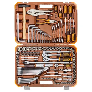 Набор инструментов 142 пр.1/4''3/8''1/2''(6-гр.)(4-32мм)