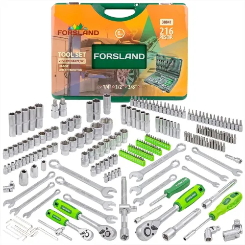 Набор инструментов 216пр. 1/4''3/8''1/2''(6гр, 12гр)