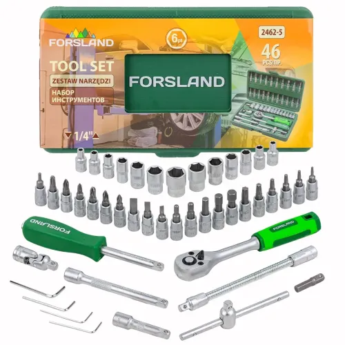 Набор инструментов 46пр. 1/4''(6гр.)