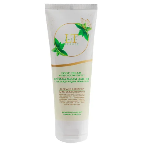 Крем бальзам для ног с охлаждающим эффектом Алоэ и Зеленый чай
