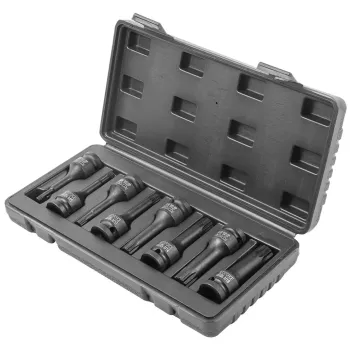 Набор головок-бит SPLINE ударных 8пр.,1/2''(M5, M6, M8, M10, M12, M14, M16, M18), в кейсе