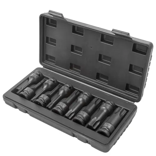 Набор головок-бит TORX ударных 10пр.,1/2''(T30, T40, T45, T50, T55, T60, T70, T80, T90, T100), в кейсе