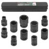 Набор головок ударных 10пр.1/2''(6-гран)(10,12,13,14,16,17,19,21,22,24,мм), в металл. кейсе