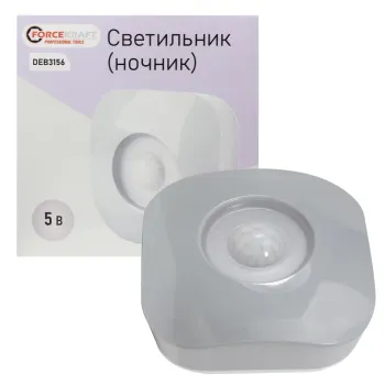Светильник светодиодный ''ночник''(5В,CDMх6шт,6000К, АААх3 в к-т не входят,датчик движ.)