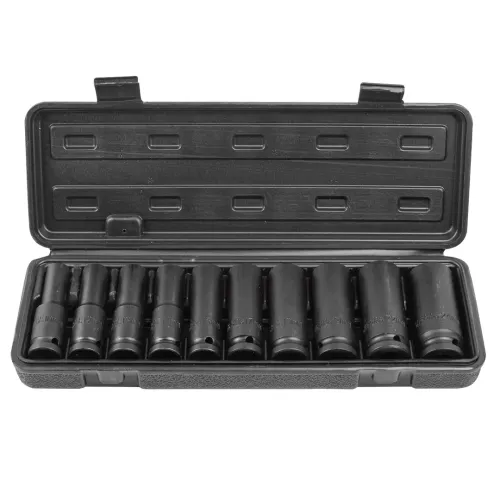 Набор головок ударных глубоких 10пр.,1/2''6гр.(10,12-15,17,19,21,22,24мм), в пластиковом кейсе
