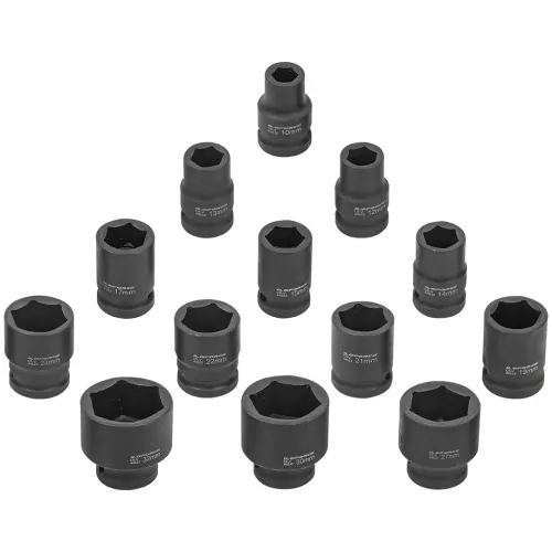 Набор головок ударных 13пр.,1/2''(10, 12-15, 17, 19, 21, 22, 24, 27, 30, 32мм), на пластиковом держателе