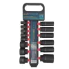 Набор головок ударных комбинированный 14пр.,1/2''(короткие:10,12-15,27,30,32мм,глубокие:17,19,21,22,24,36мм),на пластиковом держателе