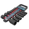 Набор головок ударных комбинированный 14пр.,1/2''(короткие:10,12-15,27,30,32мм,глубокие:17,19,21,22,24,36мм),на пластиковом держателе