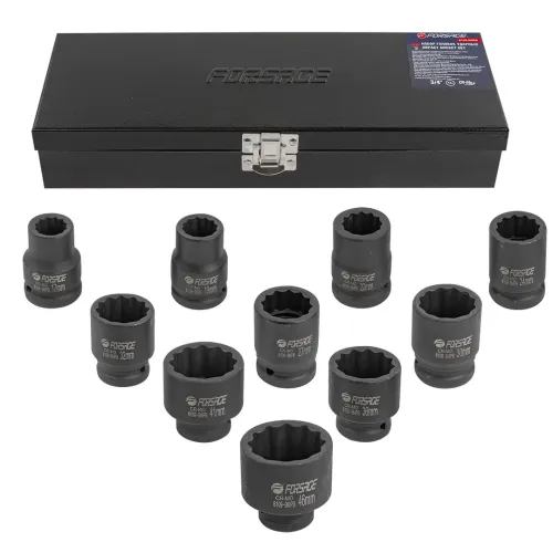 Набор головок ударных 3/4''10пр. (12гр.) (17,19,22,24,27,30,32,36,41,46мм)