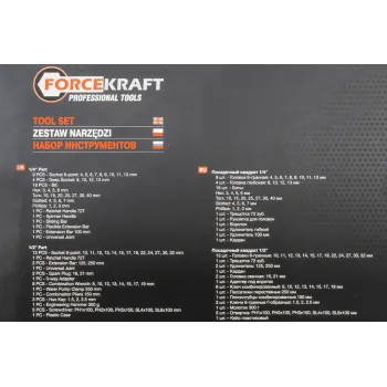 Набор инструментов 77пр. 1/4'', 1/2''(6гр.)(4-32мм)