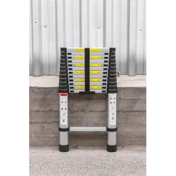Лестница телескопическая алюм. бытовая 3.8м (13 ступ.)