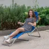 Шезлонг складной (670х1250мм, макс. нагрузка 150кг,сталь, полиэстер, синий)