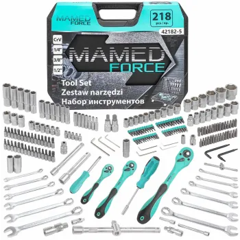 Набор инструментов 218пр. 1/4'',3/8'',1/2''(6гр.)(4-32мм)
