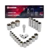Набор головок 22пр.1/2''(6гр.)(10,12-19,21,22,24,27,30,32, удлин.-е:10,13,17,19,21)в кейсе