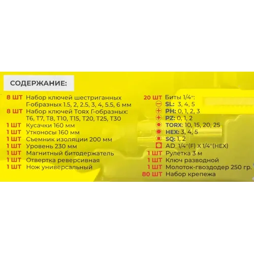 Набор инструментов 126пр.,в кейсе
