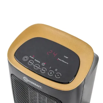 Тепловентилятор электрический поворотный(220V,1800W,S обогрева 18м²,защита от перегрева+пульт ДУ)