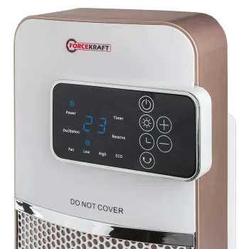 Тепловентилятор электрический поворотный (220V,2000W,S обогрева 20м²,защита от перегрева+пульт ДУ)