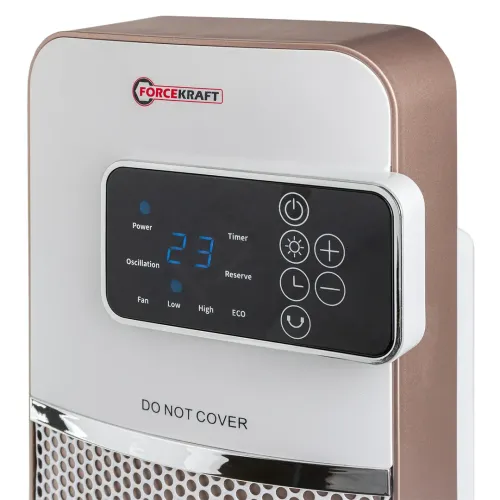 Тепловентилятор электрический поворотный (220V,2000W,S обогрева 20м²,защита от перегрева+пульт ДУ)