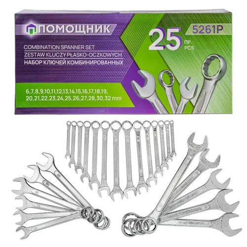 Набор ключей комбинированных 25пр.