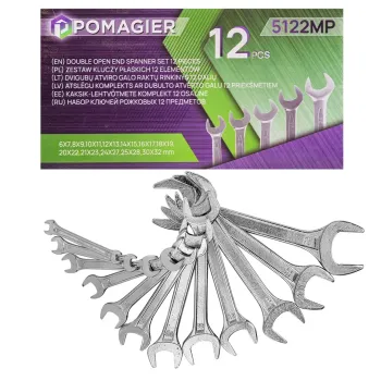 Набор рожковых ключей Помощник POMAGIER 6–32 мм, 12 предметов