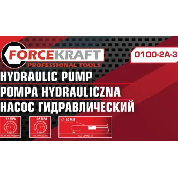 Насос гидравлический, 20т (объем масла - 0.6л, давление - 720-1080 bar )