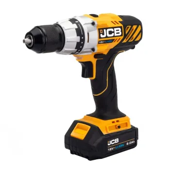 Дрель-шуруповерт аккумуляторная (JCB-18DD-B-E) 18V, max 45Nm в комплекте с зарядным устройством (JCB-18VFC-E) 2.4A и батареей аккум(JCB-20LI-E) 2.0AH