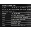Набор инструментов ударных 26пр, 3/4''1''(12гр.) (17,19,22,24,27,30,32,33,34,35,36,36-6гр,38,41,46,50мм,1'':55,60,65мм)
