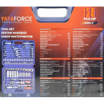 Набор инструментов 125пр. 1/4'', 1/2''(6гр.)