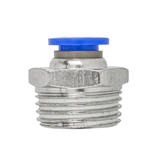 Фитинг для пластиковых трубок 8мм с наружной резьбой 1/2''