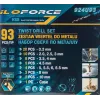 Набор сверл по металлу,93пр.(3.2-20шт,2,2.5,3-по10шт,3.5,4-по 8 шт,4.5-5шт,5,5.5,6,6.5-по 4шт,8-3шт,10-2шт)в кейсе