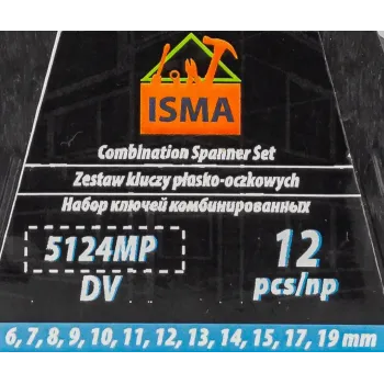 Ключи комбинированные, набор 12пр. (6-15, 17, 19мм)