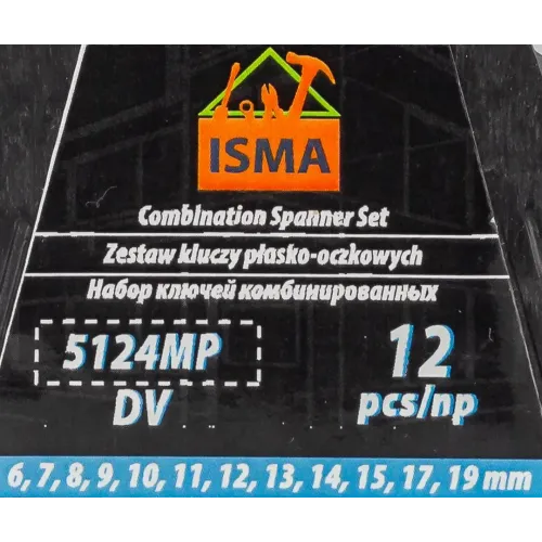 Ключи комбинированные, набор 12пр. (6-15, 17, 19мм)