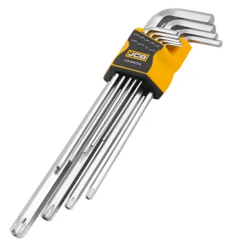 Набор ключей шестигранных 9пр.HEX/TORX, экстрадлинных (Hex: 1.5, 2, 2.5, 3, 4, 5, 6, 8, 10, Torx: T10, T20, T27, T30, T40, T50, T55)