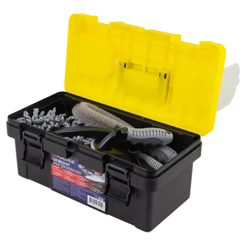 Набор для мойки а/м 8пр. (губка,салфетки,скребок,щетка для мытья,ролик для чистки дисков,щётка с гнутым профилем) в пласт. кейсе
