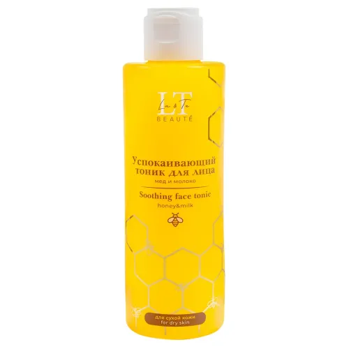 Успокаивающий тоник для лица мед и молоко для сухой кожи La & Te BEAUTÉ