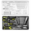 Набор инструментов 253пр. 1/4'', 1/2''6гр. (4-22мм) с комплектом пластиковых ложементов