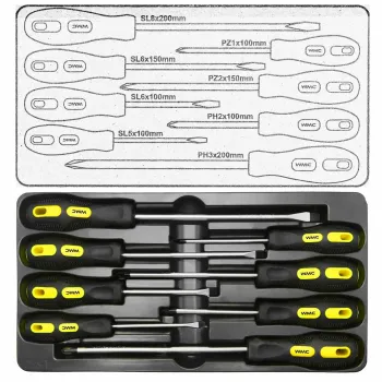 Набор инструментов 253пр. 1/4'', 1/2''6гр. (4-22мм) с комплектом пластиковых ложементов