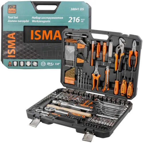 Набор инструментов 216пр. 1/4'', 3/8'', 1/2''(6гр.)