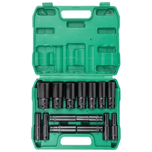 Набор головок глубоких 15пр.1/2'' (6-гр.)(8, 10,12-17,19,21,22,24,27,30,32мм), в пласт.кейсе