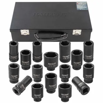 Набор головок ударных глубоких 3/4''16пр.(17,19,21,22,24,27,30,32-36,38,41,46,50) в кейсе