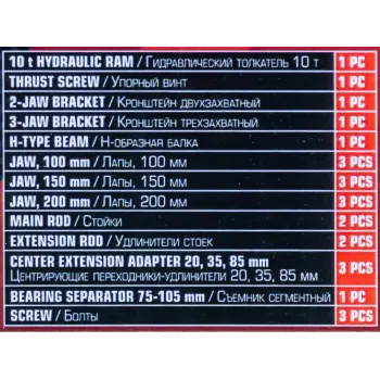 Набор съемников подшипников двух-трехзахватных 25пр.