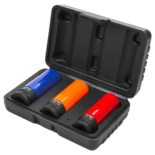 Набор головок ударных тонкостенных в защитном кожухе 3пр. 1/2''(17,19,21мм)в блистере
