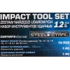Набор инструментов ударных 12пр. 1/2''(6гр.)