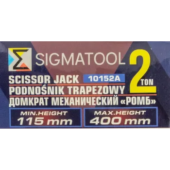 Домкрат механический ''ромб' 2т (hmin115мм, hmax 400мм, L-420мм) в водоотталкивающем чехле в комплекте с ключом трещоточным