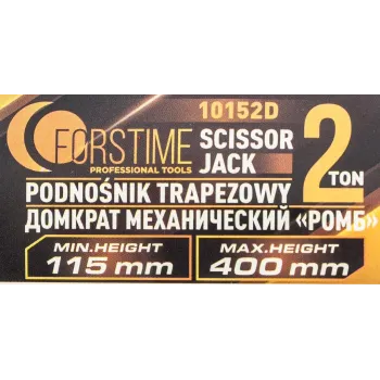 Домкрат механический ''ромб''2т (h min 115мм, h max 400мм, L-420мм) в водоотталкивающем чехле