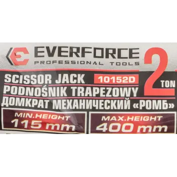 Домкрат механический ''ромб''2т (h min 115мм, h max 400мм, L-420мм) в водоотталкивающем чехле