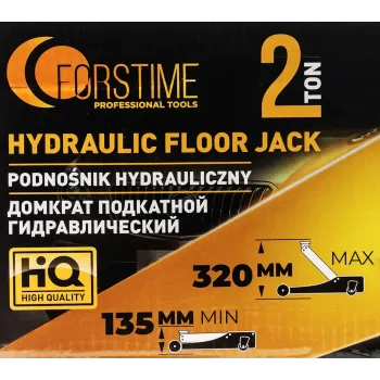 Домкрат подкатной гидравлический 2т (h min 135мм, h max 320мм)
